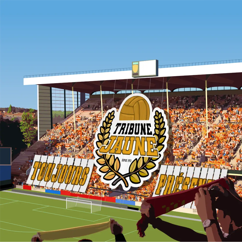 tifo géant personnalisé sur mesure en tribune supporteurs ultra Hurrah
