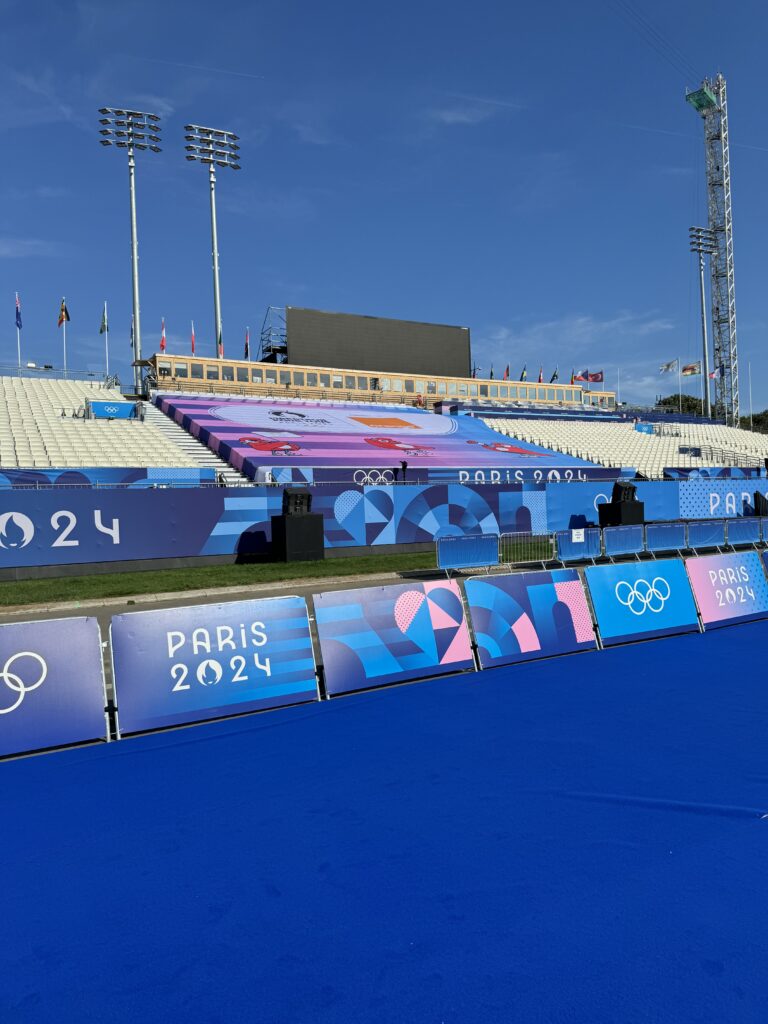 Couverture de tribune au JO Paris 2024